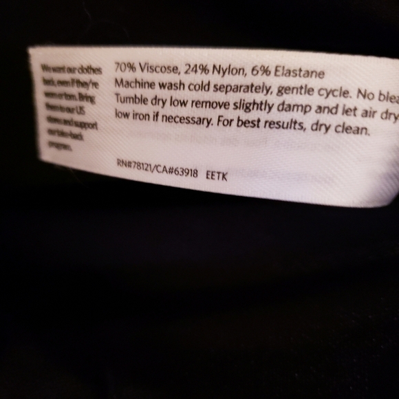 Eileen Fisher Black Pullon Viscose Blend Slim Leg Pants Size L EUC - Picture 8 of 8